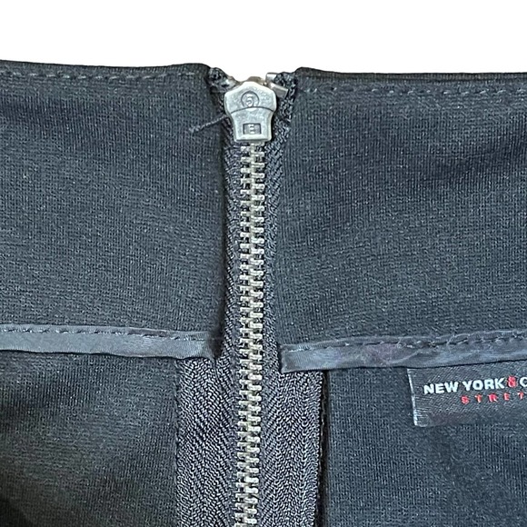 New York & Co. Pencil Skirt Size 6 Black Stretch‎ Blend Back Zip Womens 32X21 - Picture 5 of 6